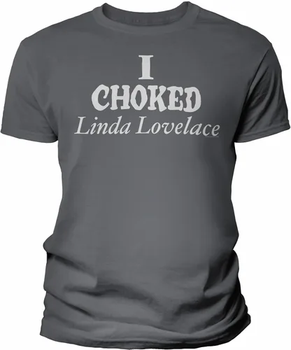 Vista 7 de Camisa vintage I Choked Linda Lovelace para hombre Negro-0001