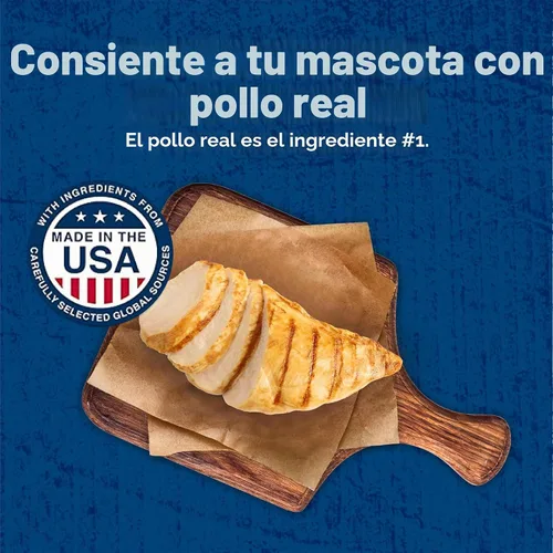 Vista 3 de Blue Buffalo True Chews - Mordiscos Premium Naturales para Perros, Receta de Pollo, Bolsa de 11 onzas