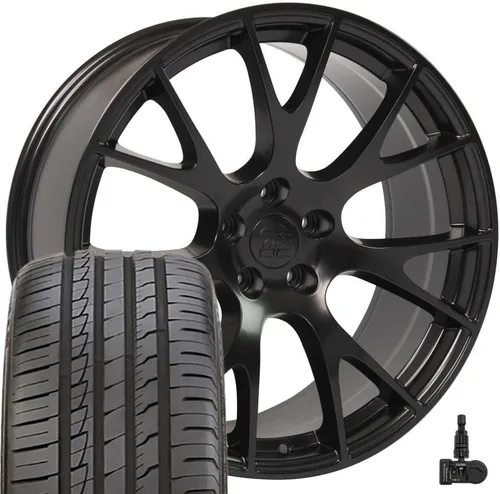 Vista 16 de OE Wheels DG15 20x9 Juego (4) neumáticos negros 5x115 y Ironman y TPMS