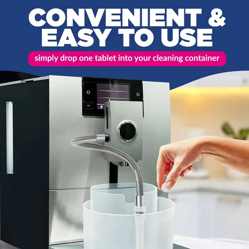 Vista 4 de [45 unidades, botella de 6.35 oz] Tabletas de limpieza del sistema de leche para máquinas de café automáticas, compatibles con máquinas de café