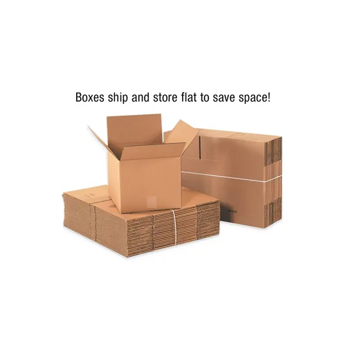 Vista 4 de BOX USA BHD202010DW Cajas de doble pared, 20" x 20" x 10", Kraft (paquete de 10)