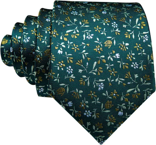 Vista 26 de Barry.Wang Corbatas de seda para hombre, diseño de lunares, gemelos cuadrados de bolsillo, gemelos para negocios, boda