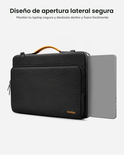 Vista 7 de Tomtoc 360° - Bolsa de hombro protectora para MacBook Air M5/A3449 de 13 Negro