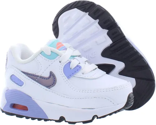Vista 2 de Nike Air Max 90 LTR Se 2 - Zapatos de bebé para niñas talla 4 color blancolavandaverde azulado