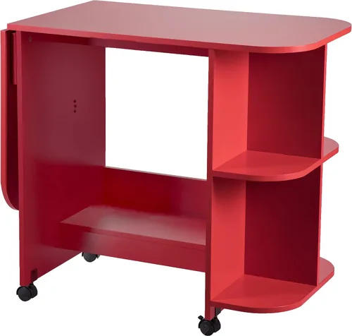 Vista 10 de SEI FURNITURE Southern Enterprises - Mesa extensible para manualidades, color rojo
