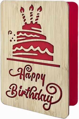 Vista 15 de Tarjeta de felicitación de feliz cumpleaños número 21, tarjeta de cumpleaños hecha a mano, tarjetas de felicitación de madera, tarjeta de cumpleaños
