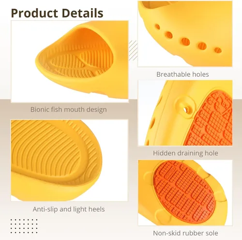 Vista 5 de KENROLL Zapatos de ducha antideslizantes para maternidad y personas mayores, cómodas sandalias para mujer y hombre, pantuflas de baño de verano