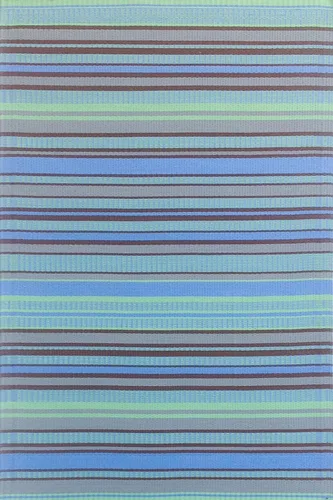 Vista 16 de Mad Mats® Alfombra geométrica para exteriores, tapete de plástico reversible (4 x 6 pies, tejido de cesta, piedra blanca)