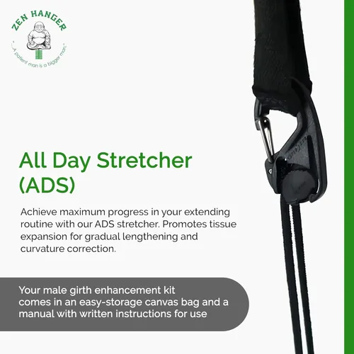 Vista 5 de Zen Hanger Estirador de pene para todo el día (ADS) - Kit de dispositivo extensor de pene ajustable para ampliación