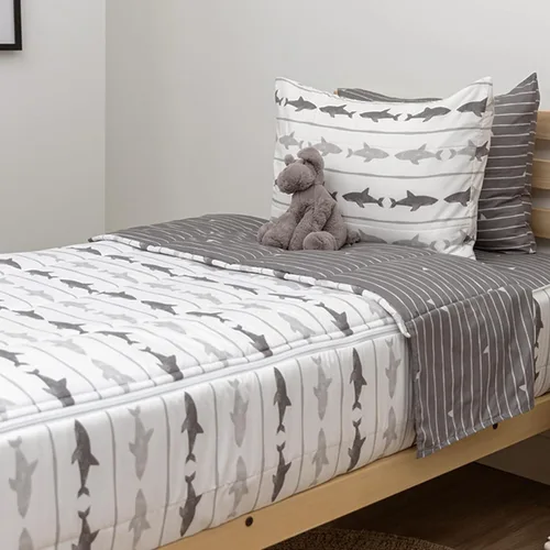 Vista 25 de Beddy's Juego de ropa de cama todo en uno con cremallera para niños, diseño Beige