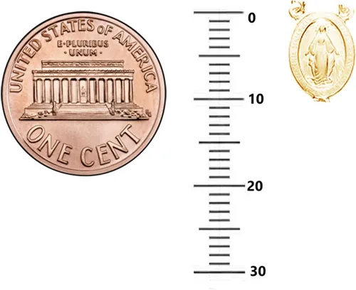 Vista 5 de Ritastephens Collar de cruz de Virgen María con cuentas de rosario italiano de plata de ley u oro de 0.118 in