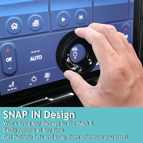 Vista 2 de AOSKonology Perilla de control de volumen con cubierta de metal Compatible con Mach E Mach-E 2021 2022 2023 2024 Accesorios Perilla de cambio