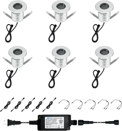 Vista 11 de Mini lámpara subterránea 201, 1 W, DC12 V, IP67, tipo empotrado de bajo voltaje, cubierta de acero inoxidable 304, adecuada para terrenos al aire