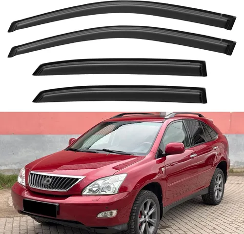 Vista 47 de YQAUTEC - Viseras para ventana, protectores contra la lluvia, compatibles con Subaru WRX 2015-2021, deflectores de viento para ventanas, viseras