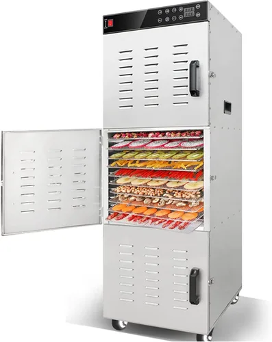 Vista 8 de Deshidratador de alimentos de acero inoxidable con control de temperatura digital táctil para carne seca hierbas, frutas, verduras, golosinas
