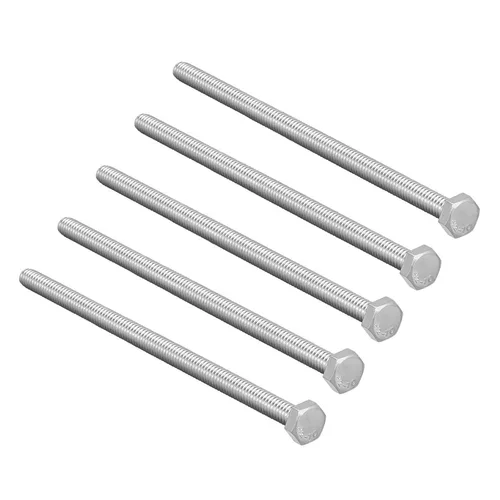 Vista 17 de 10 tornillos hexagonales M6 M6-0.039 x 1.575 in UNC Tornillos de cabeza hexagonal A2-70 (304) de acero inoxidable totalmente roscados, totalmente