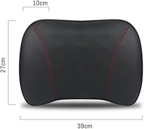 Vista 7 de Almohada de apoyo para asiento de automóvil, almohada de cuero de espuma viscoelástica, cojín de apoyo lumbar, cojín de respaldo para silla