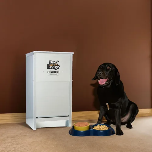 Vista 4 de Little Giant Chow Hound - Medidor pesado, capacidad de 25 libras, plateado