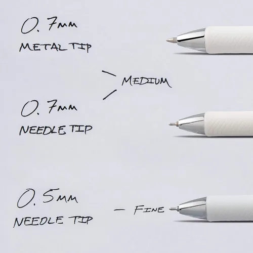 Vista 6 de Pentel Energel Pearl Rtx - Bolígrafos retráctiles, punta fina de 0.020 in, punta de aguja, bolígrafos Energel de tinta de gel líquido, paquete de 5