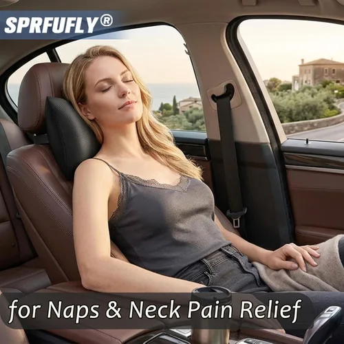 Vista 9 de Almohada súper cómoda para reposacabezas de automóvil, ajuste universal para el cuello del coche para conducir Car Pillows with 100% Memory Foam