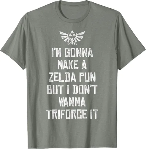 Vista 19 de Nintendo Zelda Funny Triforce It Pun - Camiseta gráfica, Negro, S