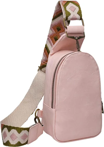Vista 2 de Monederos para mujer, bolso cruzado de moda, bolsos de hombro de cuero, bolso de mano de tamaño mediano, bolso de mensajero, bolso de mano 2022, rosa