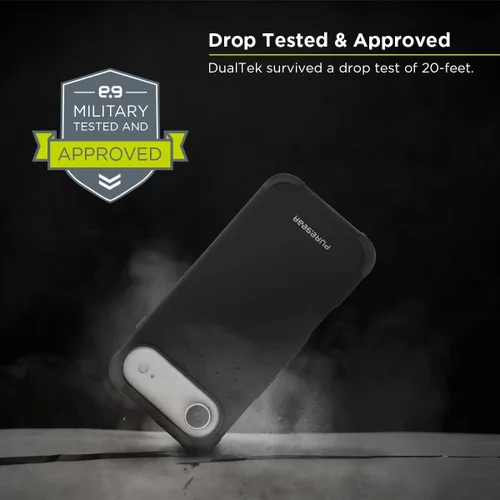 Vista 5 de PureGear Funda para Apple iPhone Air (2025), funda magnética de protección probada y aprobada por militares, compatible con MagSafe resistente Negro