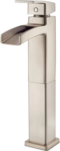 Vista 8 de Pfister Kenzo Llave para baño, sin plomo, de 4 pulgadas, centrada., LG42-DF0K cepillado níquel