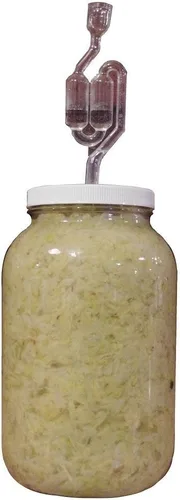 Vista 2 de The Picklemeister - Tarro de fermentación de vidrio (Picklemeister 1 galón)