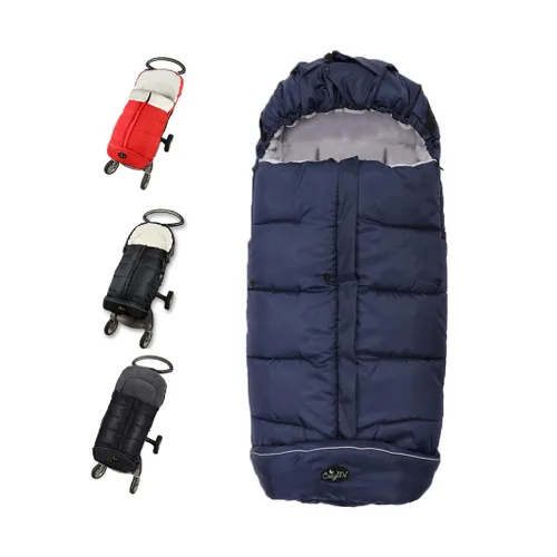 Vista 8 de CozyMe Saco de dormir universal para cochecito de bebé 3 en 1 para invierno, impermeable, con funda para pies ajustable en Negro