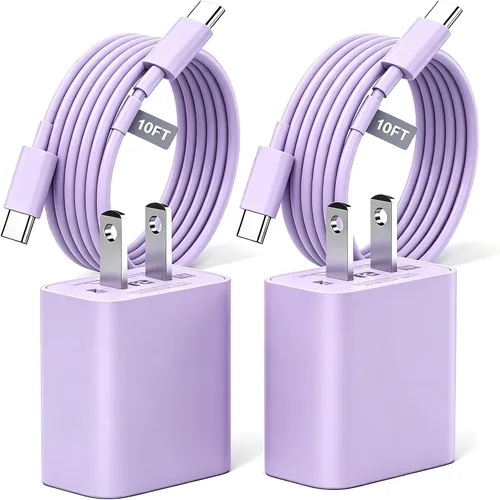 Vista 11 de Matsusho Cargador para iPhone 17, 16, 15, carga rápida, 10 pies, paquete de 2 cargadores de pared USB C de 20 W con cable de carga tipo C de 10 pies