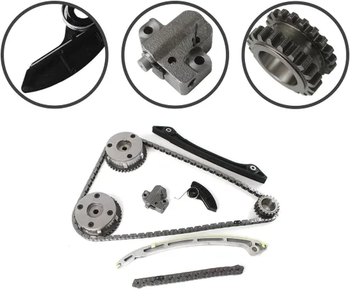 Vista 5 de Kit de cadena de distribución + 2 piezas VVT CJ5E6C525AD CJ5E6C524AD + cadena de bomba de aceite para 2011 + Range Rover Evoque, para Freelander