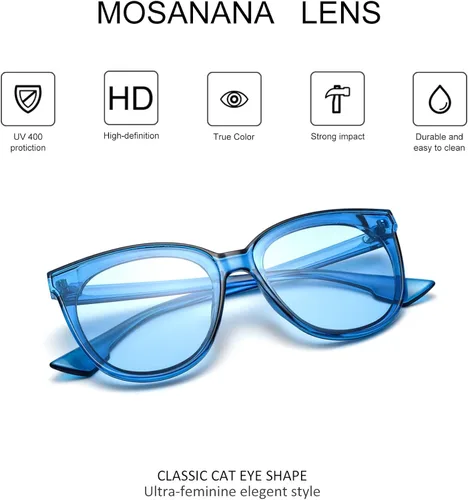 Vista 3 de mosanana Gafas de sol de ojo de gato de moda para las mujeres de gran tamaño estilo MS51802