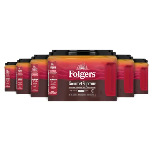 Vista 18 de Café molido Folgers Coffeehouse Blend, tostado medio-oscuro, 9.6 onzas