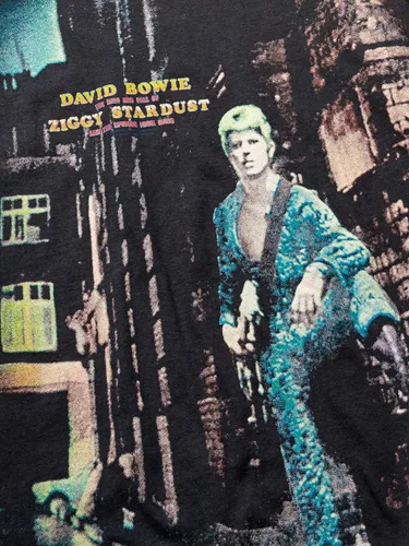 Vista 3 de Liquid Blue Unisex-Adult's David Bowie Ziggy Stardust Jumbo Print Short Sleeve T-Shirt