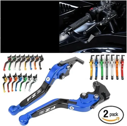 Vista 2 de Motorcycle Clutch Lever for FZ8 FZ-8 2011 2012 2013 2014 2015 2016-2020 Motorcycle Adjustable Folding Extendable Brake Clutch Levers Handle