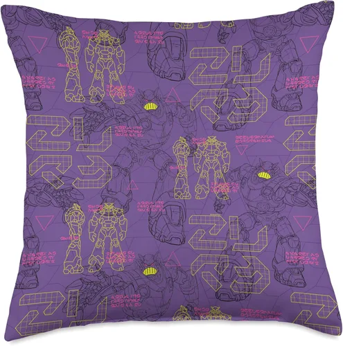 Vista 5 de PIXAR Disney Lightyear Emperor Zurg - Almohada con estampado, 16 x 16 pulgadas, multicolor