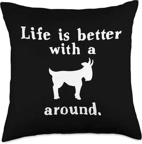 Vista 5 de Cool Funny Goat Country Life Music Farmer Designs Life Is Better With A Goat Farmers Country Fans - Almohada de regalo, 16.0 x 16.0 in, multicolor
