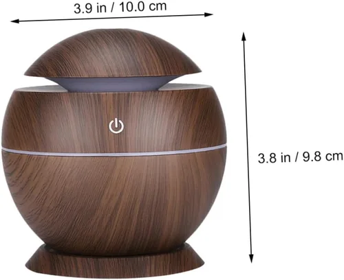 Vista 7 de FRCOLOR Mini humidificador de aire Difusor de agua alimentado por USB con iluminación para oficina en casa, funcionamiento silencioso, diseño