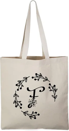 Vista 28 de TBF Bolsas de lona resistentes con iniciales personalizadas para mujer