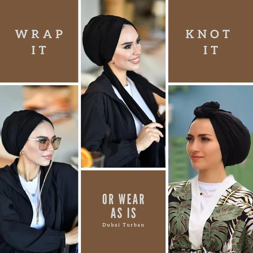 Vista 5 de Dubai Turban - Hijab y envolturas para la cabeza para mujer - Gorras instantáneas para hiyab
