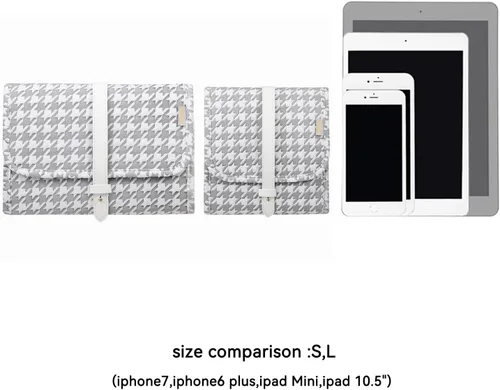 Vista 6 de Voova Estuche organizador de joyas de viaje, pequeña bolsa de almacenamiento de joyas para mujeres y niñas, bolsa plegable de viaje para joyas