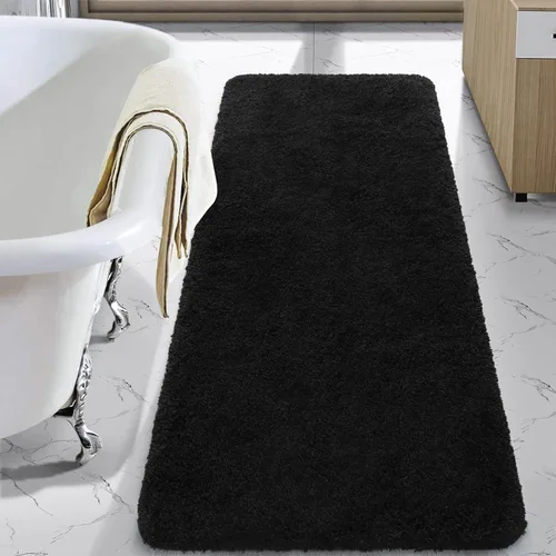 Vista 36 de LOCHAS Alfombra de baño de microfibra antideslizante de 36 x 24 pulgadas Gris