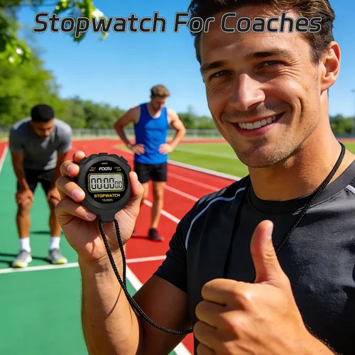Vista 6 de Digital Simple Stopwatch Timer, No Bells, No Alarm, Simple Basic Operation, Silent, Clear Display, ON/Off, Large Display for Swimming Running