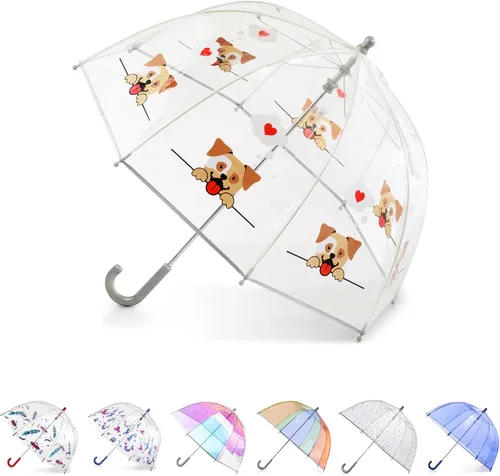 Vista 20 de Totes- Paraguas de burbujas transparente para niños con mango de fácil agarre), 2236N53