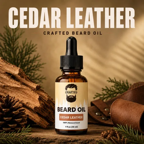 Vista 2 de Aceite para barba de Crafted Beards – Acondicionador de aceite para barba – Deja tu barba sintiéndose increíble – Todos los ingredientes naturales