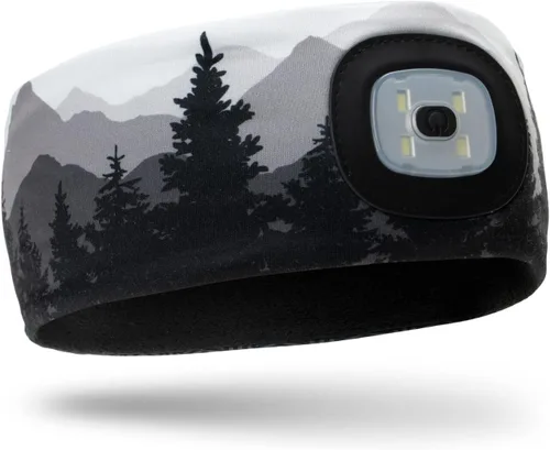 Vista 33 de Gone For a Run Gorros y diademas reversibles con forro polar LED para correr 3 modos de luz