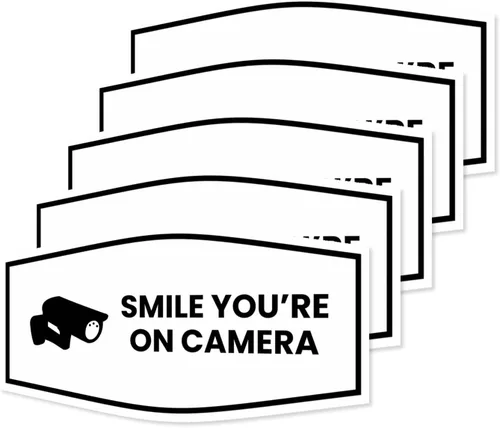 Vista 36 de Fancy Smile You're On Camera Letrero (negro) - Mediano (1 unidad)
