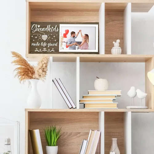 Vista 7 de Marco de fotos para nietos – Marco de fotos para abuelos que hacen la vida un gran regalo para la abuela abuelo de los nietos, centros de mesa, mesa
