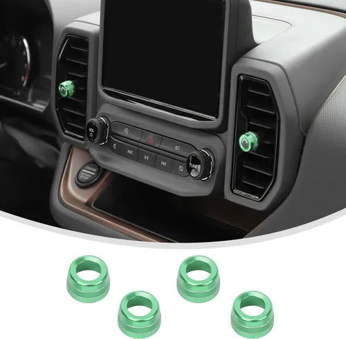 Vista 14 de Linskip Fundas de aluminio para perilla de ventilación compatibles con Ford Bronco Sport 2021-2024, kit de molduras de perilla de ventilación